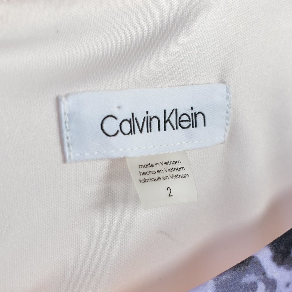 Calvin Klein Floral Sheath Dress Bell Sleeves 2 - Picture 8 of 8